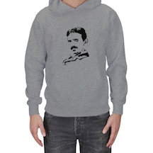 Tesla Baskılı Erkek Kapşonlu Sweatshirt (541444201)