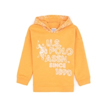U.S. Polo Assn. Kız Çocuk Turuncu Kapüşonlu Sweatshirt 50311717-VR244