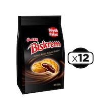 Ülker Biskrem Kakaolu Krema Dolgulu Bisküvi 12 x 200 G