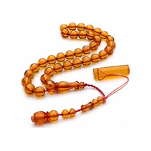 Sıkma Kehribar Tesbih 12 Mm Sıralı Sistem Püsküllü Usta İşçilik Hediyelik Ahşap Kutulu Şık Tasarım Sarı - 878933890 Sarı - 878933890 Sarı
