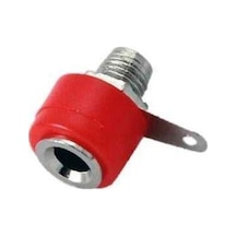 Lodos_Elektronik-4Mm Born Jak Dişi Soket Mini Boy Kırmızı Banana Jack Uyumlu