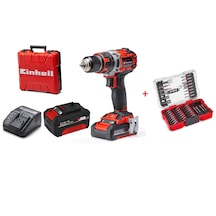 Einhell TP-CD 18/50 Li-i Bl 2AH + 4AH Akülü Darbeli Vidalama + Einhell Vidalama Uç Seti 42 Parça M-case Kutu Set