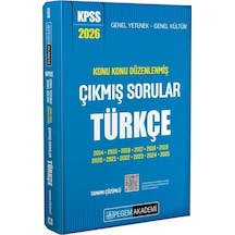Pegem 2026 Kpss Türkçe Çıkmış Sorular Konu Konu Çözümlü Pegem Akademi Yayınları