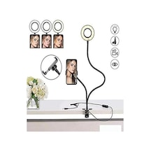 Led Ring Light Youtuber Light Stüdyo Işığı Akrobat Selfie Led Masa Lambası 3 İn 1 Set