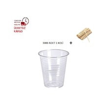 Plastik Pet Bardak 180 Cc 3000 Adet Ahşap Karıştırıcı