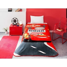 Disney Cars Road Çizgi Film Karakteri Pamuk-polyester Karışım Battaniye, Kırmızı, Beyaz, Siyah, Tek Kişilik Çok Renkli