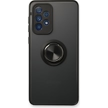 Muratech Newface Samsung Uyumlu Galaxy A53 5g Kılıf Montreal Yüzüklü Silikon Kapak - Siyah
