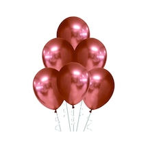 50 Adet Krom Aynalı Çok Parlak Balon Rose Gold