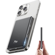 Ultra İnce Magsafe Uyumlu Manyetik Powerbank - 15w Kablosuz & 20w Pd Hızlı Şarj, Taşınabilir Şarj Cihazı İphone Ve Android Uyumlu