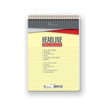 A5 Çizgili Karton Kapak 80 Yp. Spiralli Headline Bloknot Çok Renkli