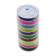 İbico Crystaline İ14-005 Misina İpi - Size 1.0 4 Mt Renkli Lastikli- 10'li Paket