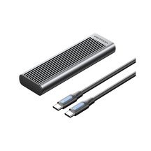 Vention M.2 Nvme Ssd Kutusu Alüminyum Alaşım 10 Gbps Usb 3,1 Gen 2 Type-c Soğutuculu - Gri