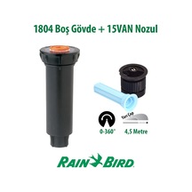 Rain Bird 15van Sprey Nozulu 4,5 Mt. Ve 1804 Profesyonel Sprey Gövde Seti
