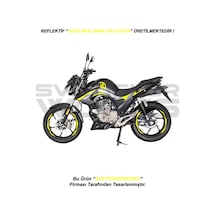 Mondial Drift L Gece Parlayan Sticker Set Paketi Jant li Sarı