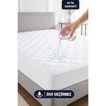 Formeya Adelya Mikrofiber Kapitone Fitted Sıvı Geçirmez Alez Beyaz