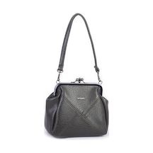 Nas Bag Mini Vintage Burslu Klipsli Kadın Omuz Ve Çapraz Çanta Haki Victoria 20x17 Cm Çok Renkli
