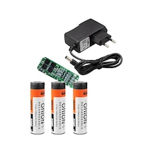 3 Adet Orion Li-ion Pil, 3s 20a Bms. Ve 12 Volt 1 Amper Adaptör