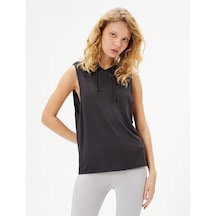 Koton Spor Kapüşonlu Kolsuz Tişört Modal Kumaş Antrasit 4wak30208nk 4WAK30208NK998 Antrasit