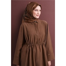 Armine Saf İpek Sura Eşarp 9617d 31 Koyu Haki Kahve