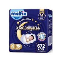 Molfix Tatlı Rüyalar Bebek Bezi 3 Beden 4-9 Kg Midi 672 Adet 3 Numara
