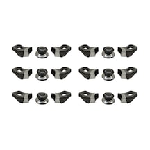 Siyah Kromajlı Tencere Yan Kulpları Ve Kapak Kulp Seti - 6 Set