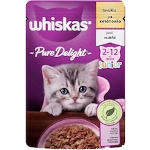 Whiskas Pouch Pure Delight Jöle İçerisinde Tavuklu Yavru Kedi Konservesi 4 x 85 G