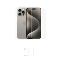 Apple iPhone 15 Pro Max Uyumlu Full Body 360 Derece Koruyucu Ön, Arka Yan Film