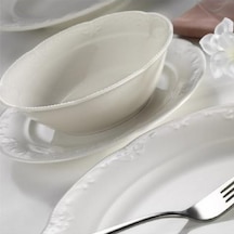 Kütahya Porselen Caprice 24 Parça Yemek Takımı Krem Krem