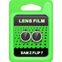 Newface Samsung Galaxy Z Flip 7 Raze Metal Kamera Lens - Gümüş