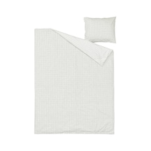 Ikea Doftakleja Tek Kişilik Nevresim Takımı 150 X 200 Cm Beyaz - Gri