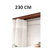 Ceviz Dekoratif Ray 2 Kanallı Dekoratif Metal Perde Kornişi Ceviz230cm - 847807672 Ceviz230cm