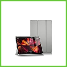 Bezos Apple iPad Uyumlu Pro 11 2024 Kılıf Tablet Smart Kılıf - Gri Dmc