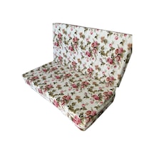 Çift Kişilik Sünger Yatak Katlanır Minder Yatak 120x195x8 Cm-ingiliz Gülü-katlanır Yer Yatağı