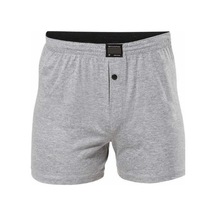 Düğmeli Pamuklu Erkek Penye Boxer Gri - 1146a Çok Renkli