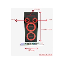 Kayseri Pandizot Müzik Seti&dolabı 2x20cm+2x10cm Ve Teyp Yeri Boş Hoparlörsüz