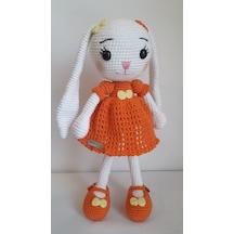 Amigurumi Turuncu Uzun Kulaklı Oyuncak