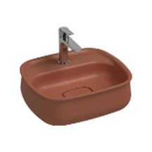 Isvea Fluido Tezgah Üzeri Çanak Lavabo 47 CM Bas-Aç Set Terracotta
