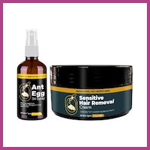 Gees Global Ant Egg Oil & Cream : Ağda50 Ml Karınca Yumurtası Yağı Ve 50 Ml Kremi Tüydökücü Krem Set Gbzs