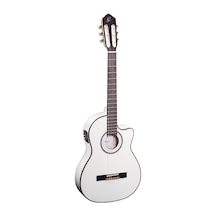 Ortega Rce145Wh Thinline Elektro Klasik Gitar Beyaz