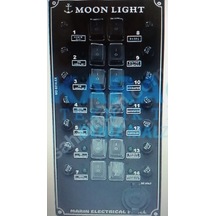 Moonlight 16'Li Çakmakli Çiftli Switch Panel 12-24 Volt