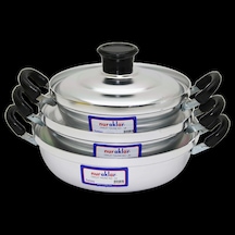 3lü Alüminyum Omlet Set No-18-20-22 4172 Çok Renkli