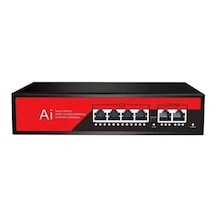 Ezcool EZ-04PSF-FG 4xGE 2xGE-UPLİNK 65 W Yönetilemez Gigabit Poe Switch