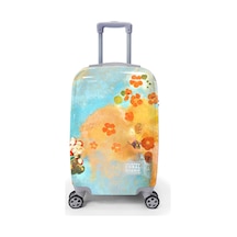 Coral High Renkli Desenli Kabin Boy Valiz 50cm 16537 Sarı