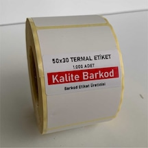 Kalite Barkod 50X30 Termal Etiket 10 Rulo