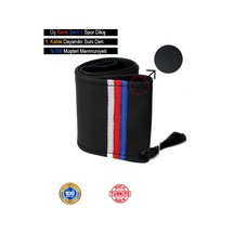 Ford Cmax İçin Uyumlu Özel Süper Deri Direksiyon Kılıfı, Üç Renk Şeritli Spor Dikiş