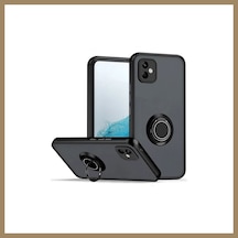 Bezos Samsung Galaxy A06 Uyumlu Kılıf Montreal Yüzüklü Silikon Kapak - Siyah 22