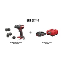 Skil Set-14 Skil Compact 3066CA Akülü 4x Başlıklı Matkap Vidalama + Skil 3136AA 2AH Li + 2.4A Şarj Cihazı Promo