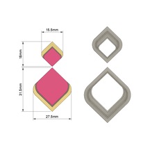 Polimer Kil Küpe Kalıbı Model 0003