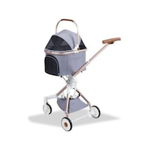 Eurodog Katlanabilir Köpek Arabası Gri 83x48,5x110 Cm