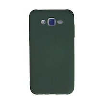 Samsung Galaxy J7 Kılıf Nano İçi Kadife Silikon - Koyu Yeşil